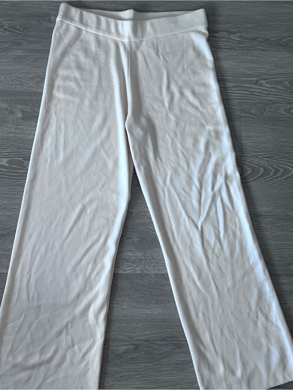 Cyrus White Pull-On Wide Leg Pants